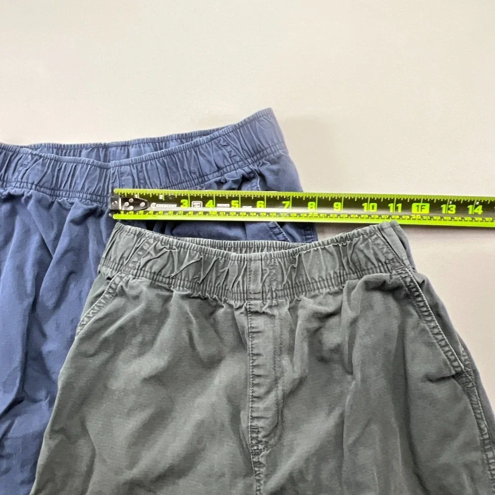 The Children's Place Cargo Shorts Youth 18 Navy Gray Cotton Mid Rise Set Of 2